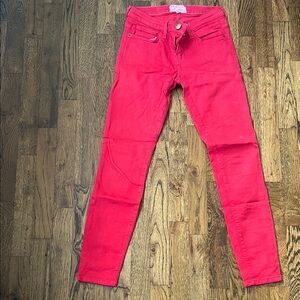 Current/Elliott Bright Red Skinny Jeans